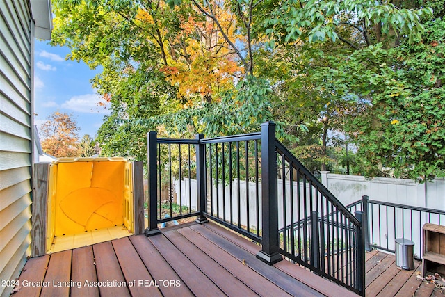 view of wooden deck