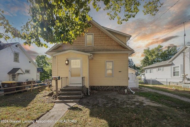 view of bungalow-style house