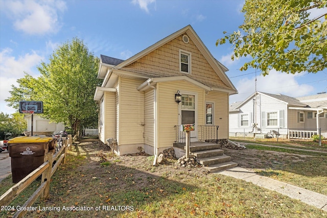 view of bungalow-style home