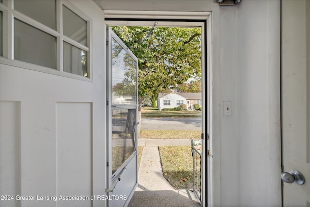 view of doorway to outside