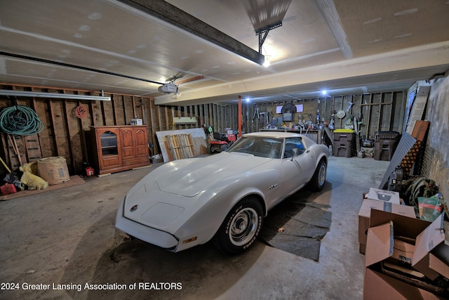 garage featuring a garage door opener