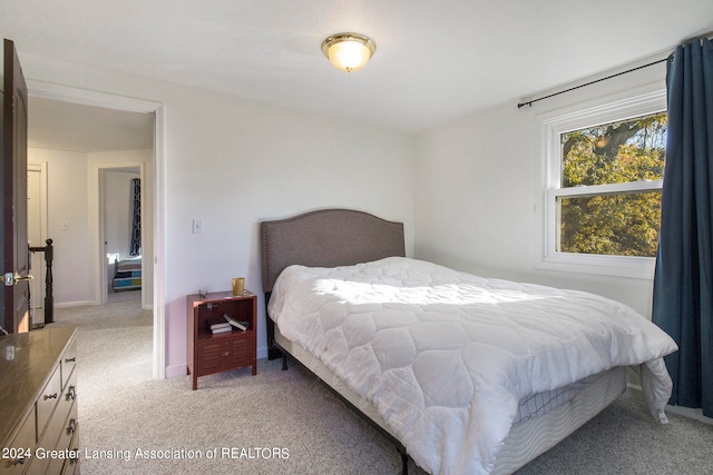 view of carpeted bedroom