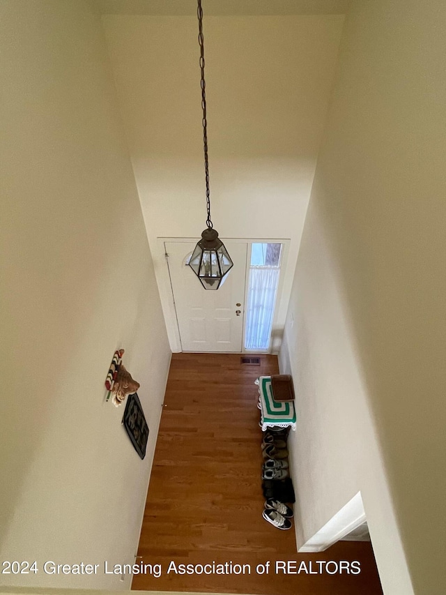 interior space with wood-type flooring