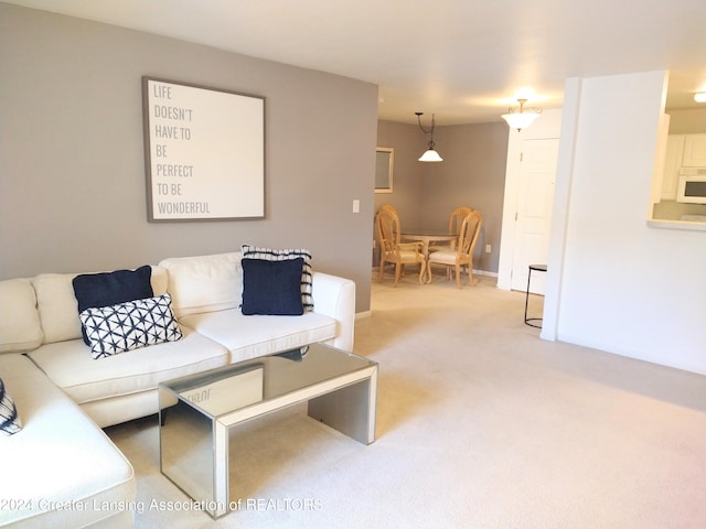 view of carpeted living room