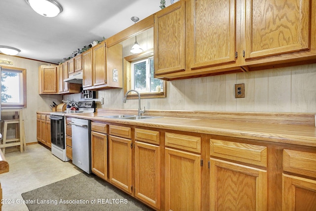 kitchen featuring stainless steel appliances and sink