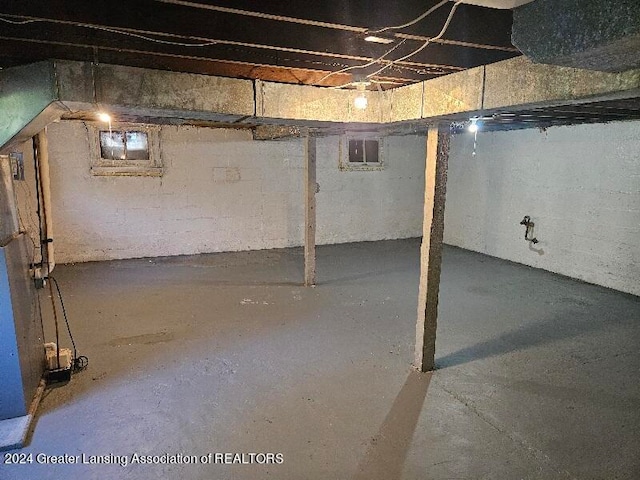 view of basement