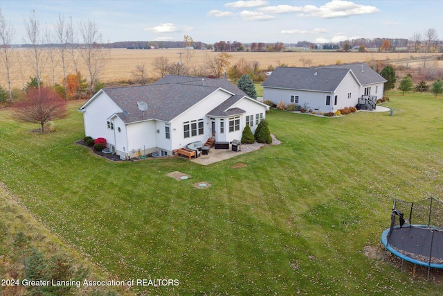 bird's eye view with a rural view