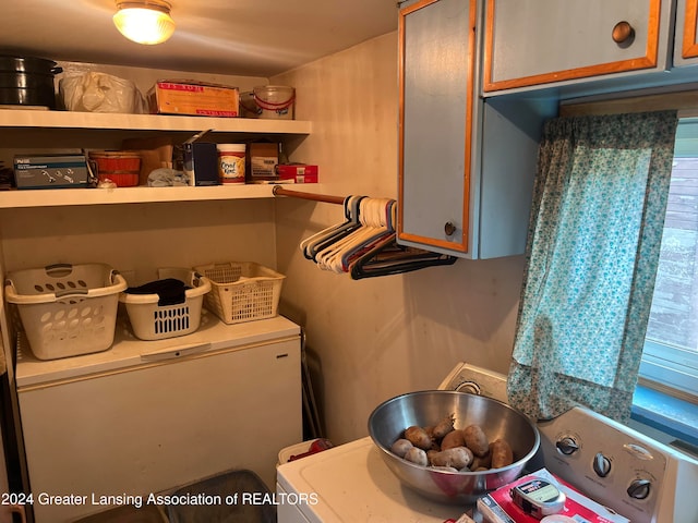 view of clothes washing area