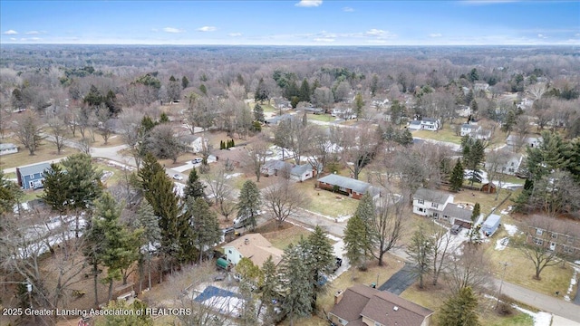 bird's eye view featuring a residential view