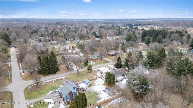 bird's eye view featuring a residential view