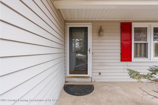 view of doorway to property