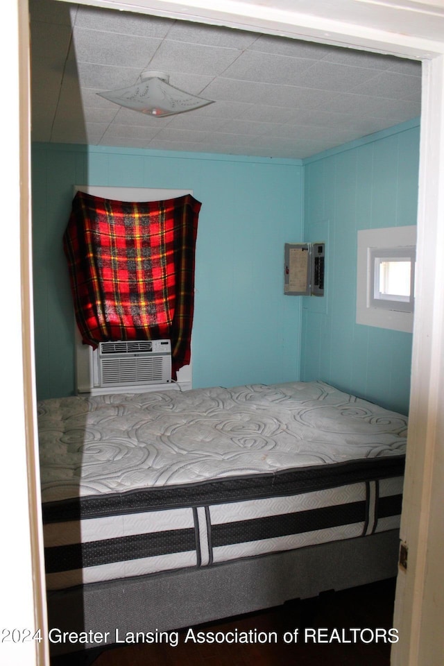 bedroom with cooling unit