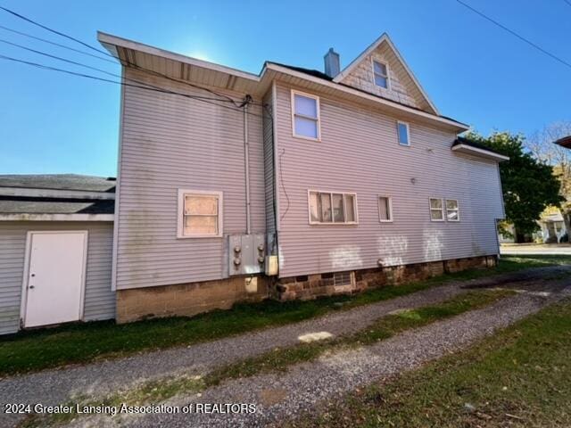 view of rear view of property