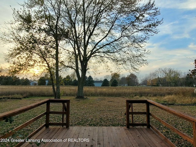 view of deck at dusk