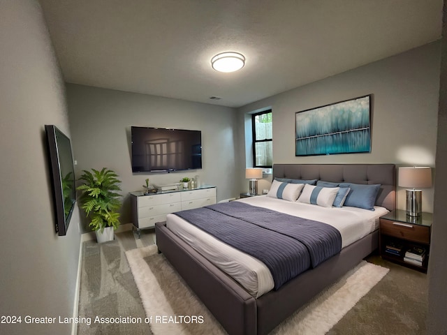 bedroom with carpet floors