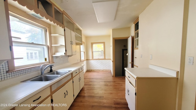 kitchen featuring sink and hardwood / wood-style floors