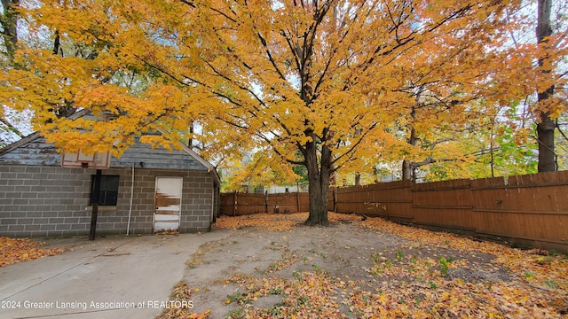 view of yard featuring a patio