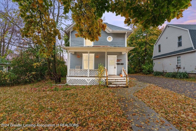 view of front of home with a porch