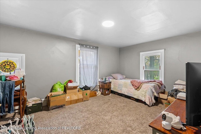 view of carpeted bedroom