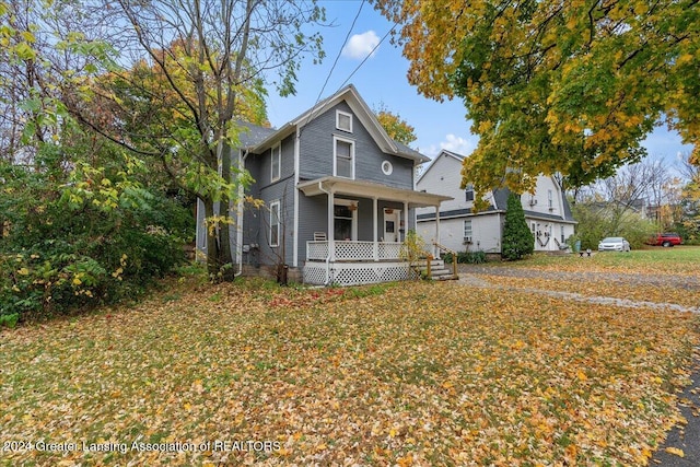 view of front of house with covered porch