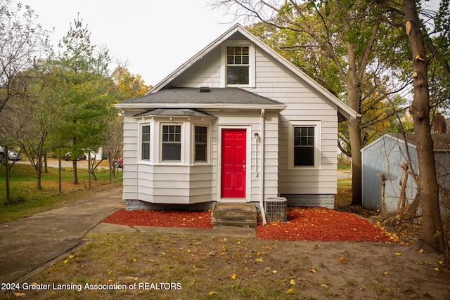 bungalow with central AC and a storage unit