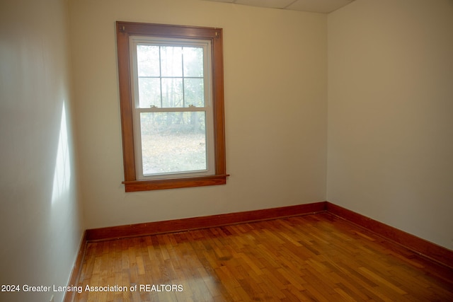 unfurnished room featuring wood-type flooring