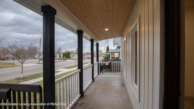 balcony with covered porch