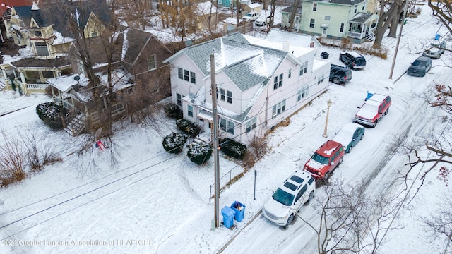 602 N Pennsylvania Ave, Lansing, MI 48912 - snowy aerial view featuring a residential view