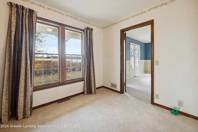 view of carpeted empty room