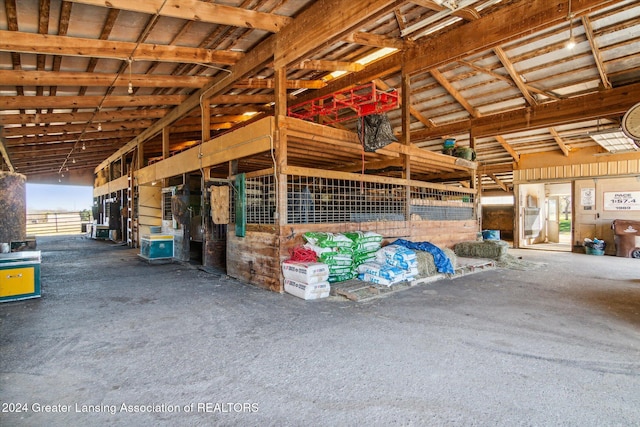 view of horse barn