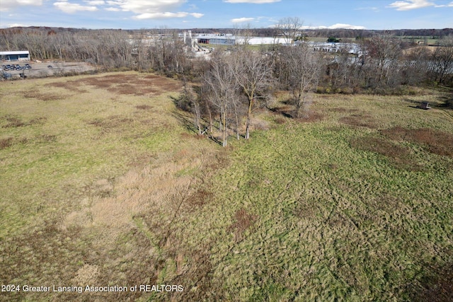 aerial view featuring a rural view