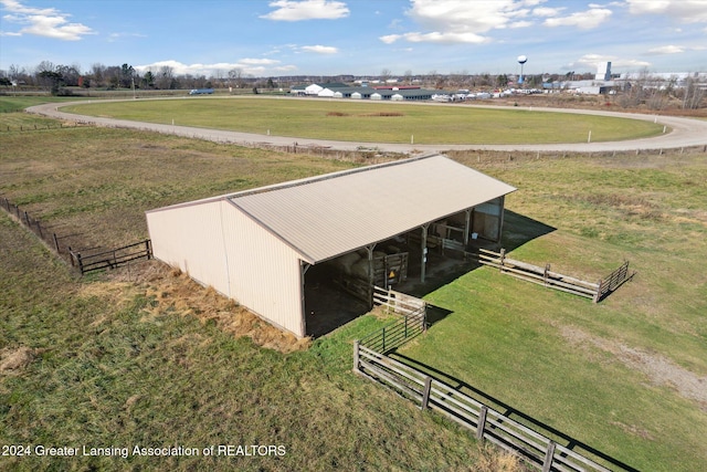 drone / aerial view featuring a rural view