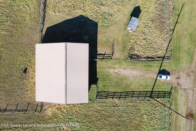 aerial view featuring a rural view