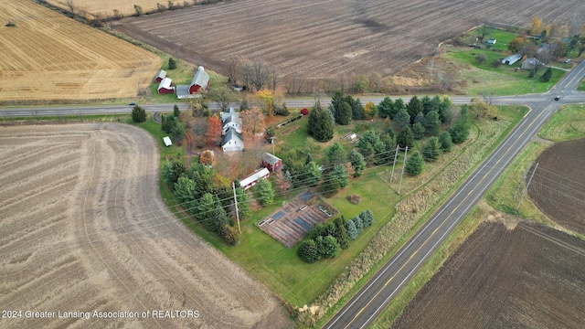 bird's eye view featuring a rural view