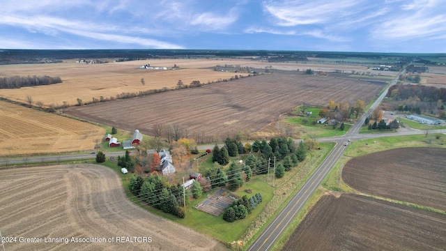 drone / aerial view featuring a rural view