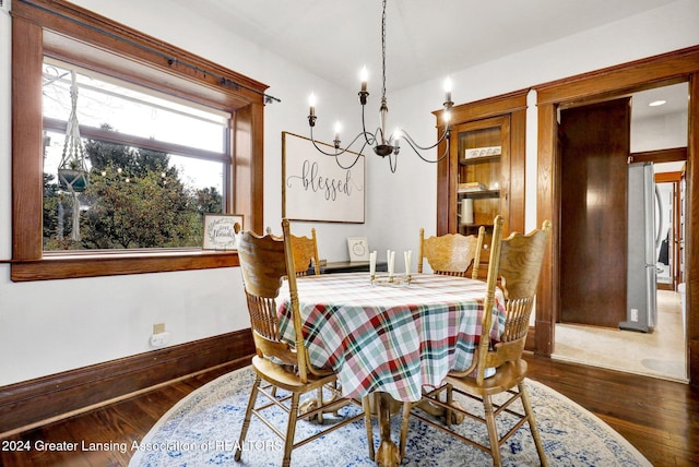 dining room featuring hardwood / wood-style floors