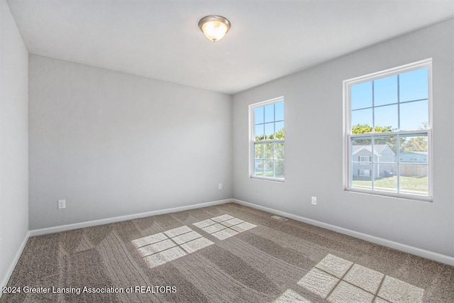 spare room featuring carpet