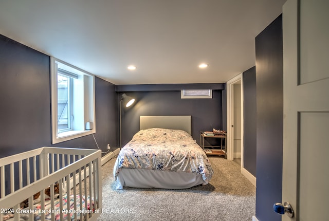 view of carpeted bedroom