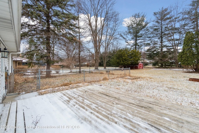 wooden deck featuring fence