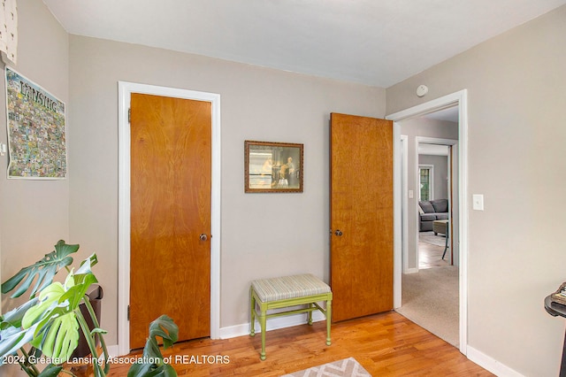 interior space featuring light hardwood / wood-style floors