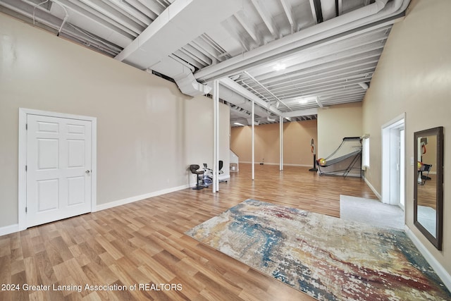 interior space featuring hardwood / wood-style floors