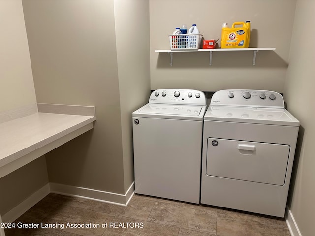 laundry area featuring separate washer and dryer