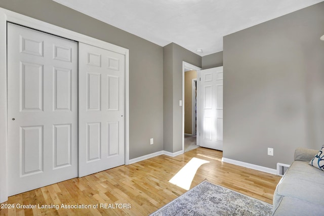 living room with hardwood / wood-style floors