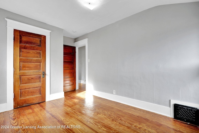 unfurnished bedroom featuring light hardwood / wood-style flooring