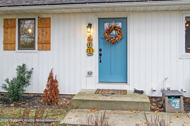 view of doorway to property