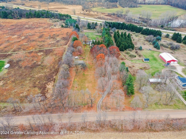 bird's eye view featuring a rural view