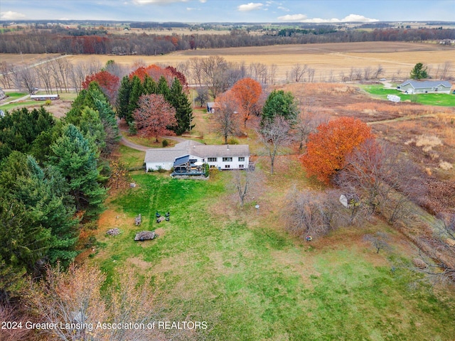 bird's eye view with a rural view