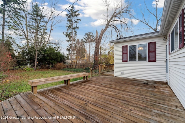 view of wooden deck