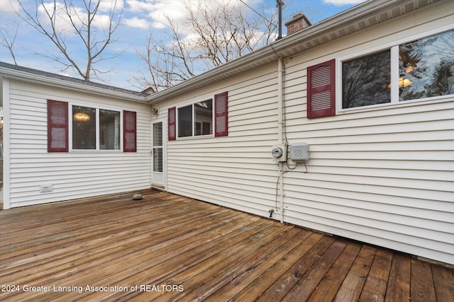 view of wooden deck