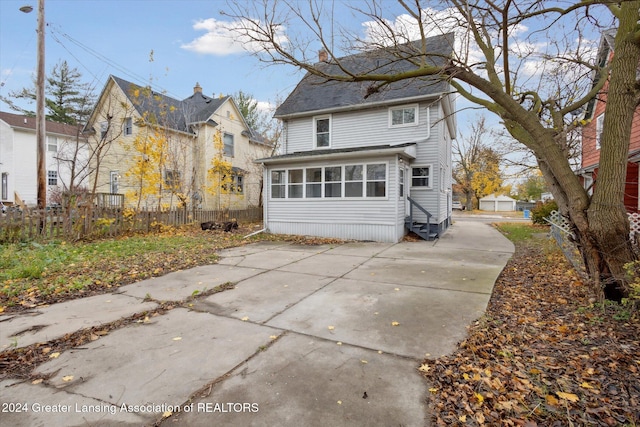 view of rear view of property